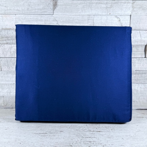 Ralph Lauren POLO NAVY RL Organic Cotton Sateen Flat Sheet KING NWT $200 - Picture 6 of 12